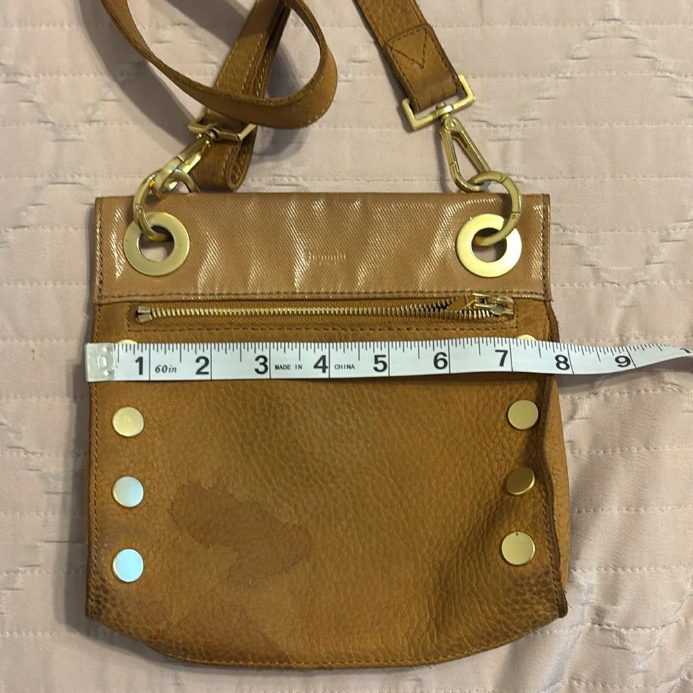 Hammitt Stylish Tan Leather Crossbody Bag, Used Condition
